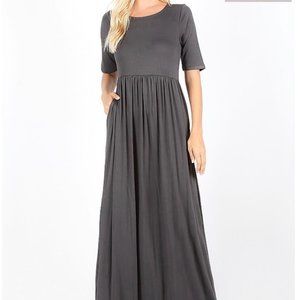 Ash Gray Maxi Dress